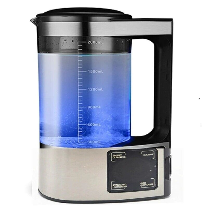 2 Litre Hydrogen Rich Kettle / Ionizer & Kangen Water Filter With Borosilicate Glass